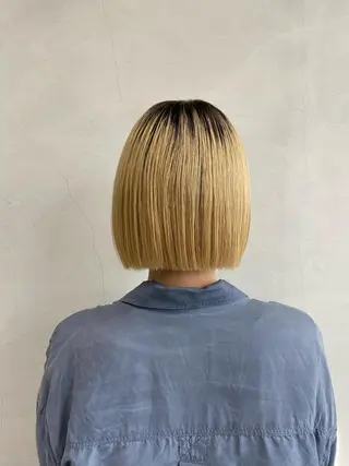 ミディアム カラー yuna/ボブカット /ハイトーンカラーのヘアスタイル