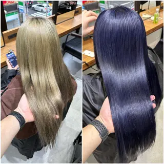 セミロング カラー KEISUKE/ ブリーチ🧡エクステのヘアスタイル