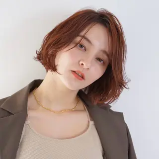 ミディアム カラー パーマ 髪質改善ストレート✨ パーマヘア✨YUKIのヘアスタイル