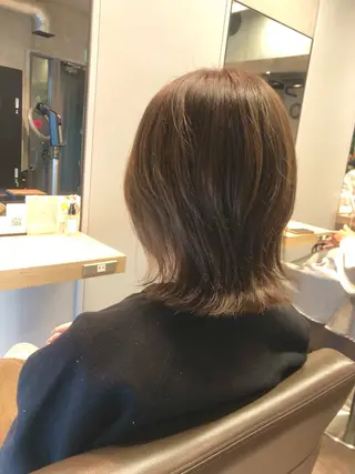 ミディアム 🎀縮毛矯正.暗髪 .艶髪🩶ちひろのヘアスタイル
