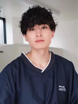 ショート パーマ メンズ メンズハイトーン/栄 /イトウタケルのヘアスタイル