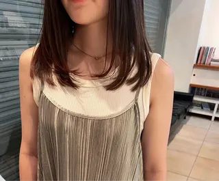 セミロング リリカ🐈‍⬛ブリー チカラー/上永谷のヘアスタイル