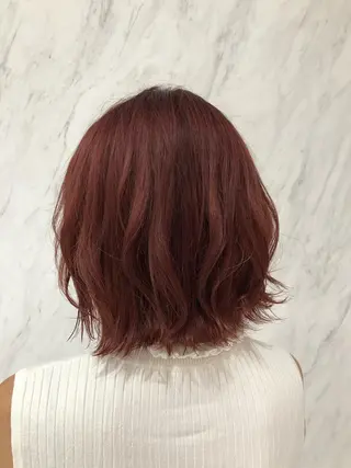 ミディアム カラー Lee大阪店所属・店長　濱口 花菜　美髪整形のヘアスタイル