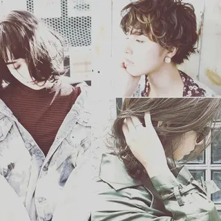 ミディアム カラー ヘアアレンジ メンズ キッズ ネイル マツエク・マツパ premier modelsのヘアスタイル