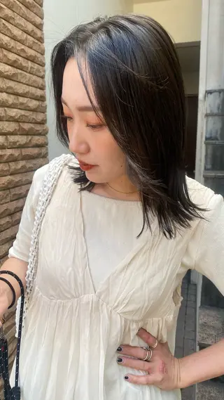 ミディアム カラー 綾香 /透明感カラーのヘアスタイル