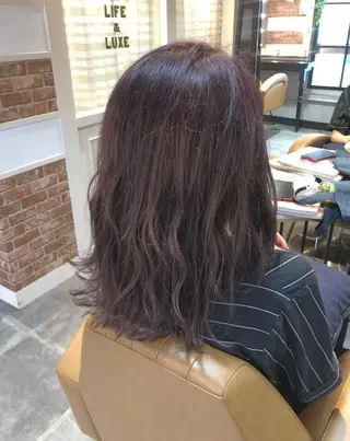 ミディアム カラー 縮毛矯正/ 髪質改善/浅見拓哉のヘアスタイル