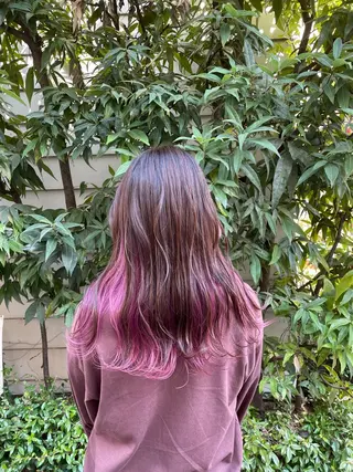 セミロング カラー TELA HAIR 瑞江店所属・髪質改善✨透明感 片塩のヘアスタイル