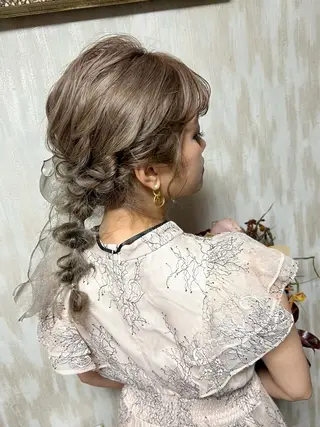 カラー ヘアアレンジ 得本 ゆきのヘアスタイル