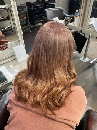 ロング カラー ヘアアレンジ 🐹ブリーチ/ボブ /韓国ヘア/蓮🐹のヘアスタイル