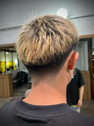 ショート メンズ アイブロウ 京都駅メンズカット/ パーマ/Keigoのヘアスタイル