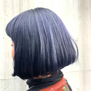 ミディアム カラー ボブ/インナーカラー ショート/佐野祥子のヘアスタイル