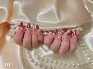 ネイル ネイルサロンAiri 長さ出し·シンプルのネイルデザイン