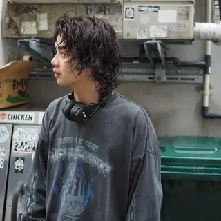 ミディアム パーマ メンズ BELO MAN所属・BELO MAN吉川 大貴のヘアスタイル
