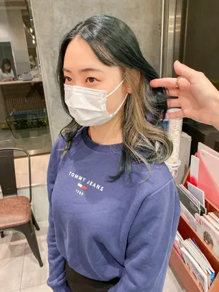 ミディアム カラー 韓国風デザイン 💐MIZUKI💐のヘアスタイル