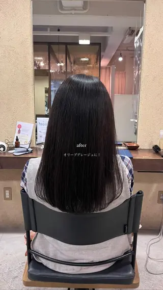 セミロング 田中 鈴乃のヘアスタイル