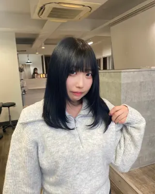 ミディアム 美伶/大阪美容室 /透明感カラーのヘアスタイル