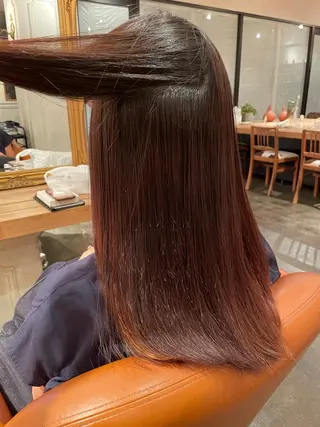 ミディアム パーマ 韓国風カット/ 髪質改善 黒崎のヘアスタイル