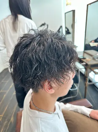 パーマ メンズ 齋藤 拓麻のヘアスタイル