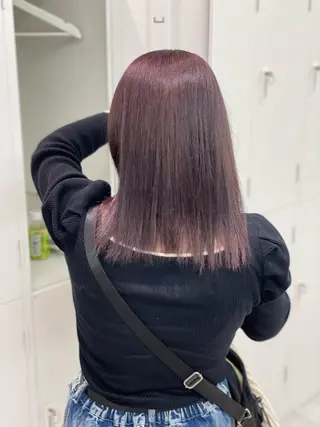 ミディアム カラー ショーヤ/ブリーチ /バレイヤージュのヘアスタイル