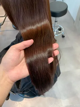 セミロング パーマ Selene hair 難波店のヘアスタイル