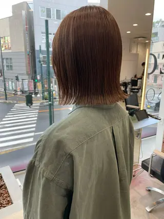 ミディアム カラー DECORA SORAN【本川越】所属・韓国/顔周り/ボブ/ ショート/大川陽太のヘアスタイル