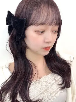 ロング RIKO👼🏻💓 韓国ガーリーのヘアスタイル