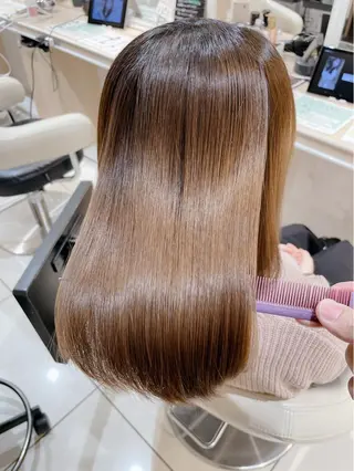 ミディアム 縮毛矯正、髪質改善／ 松田 龍之介のヘアスタイル