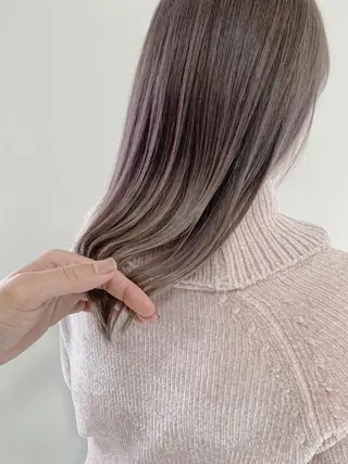 セミロング カラー 新井 広之のヘアスタイル