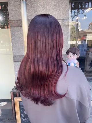 セミロング カラー イワタ マハ/ minim hairのヘアスタイル