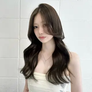 ロング カラー 🎀ツヤ髪韓国網紅 ヘアミカ🎀のヘアスタイル