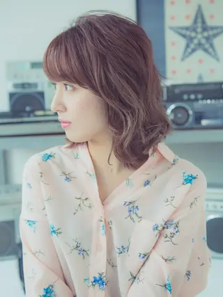 ミディアム La・sol HAIRのヘアスタイル