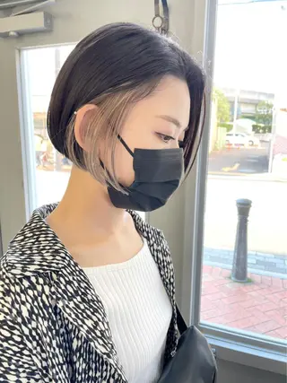 カラー ダメージレスブリーチ /艶髪/横須賀智也のヘアスタイル