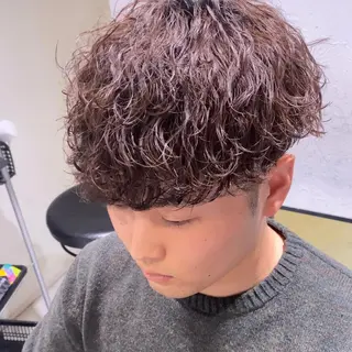 ミディアム カラー パーマ ヘアアレンジ メンズ キッズ ネイル マツエク・マツパ アイブロウ SKILL ikebukuro所属・✂️メンズカット ひろき✂️のヘアスタイル