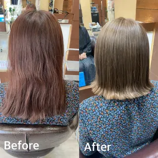 ミディアム カラー ヘアアレンジ HAIRSALONLOOP所属・川上 麻梨阿のヘアスタイル