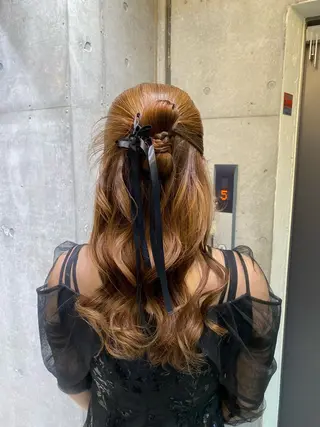 ロング 個性派ヘアアレンジ 🎀✨Ainaのヘアスタイル