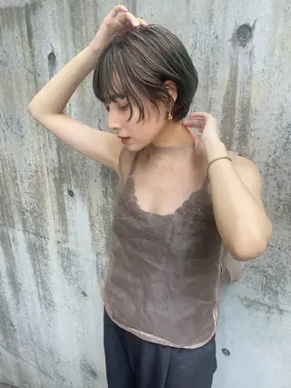 ショート カラー ショート/ボブ専門 宮脇美奈/南船場のヘアスタイル