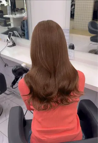 セミロング カラー ヘアアレンジ 韓国トレンドの 達人♡のヘアスタイル