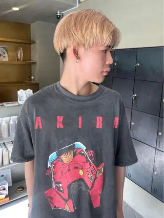 カラー メンズ saki / ボブ /ベージュ系カラーのヘアスタイル