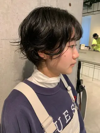 ショート パーマ ピンクベージュ/新潟 万代/高橋桃葉🍑のヘアスタイル