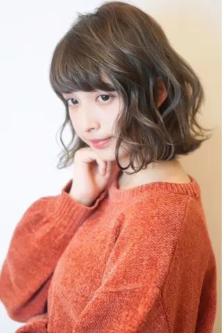 ミディアム カラー ディレクター ノナカのヘアスタイル