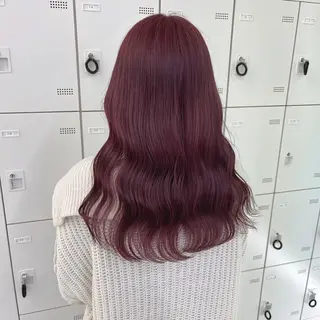 ロング カラー ヘアアレンジ 🩵色落ち可愛い 寒色カラー🩵のヘアスタイル