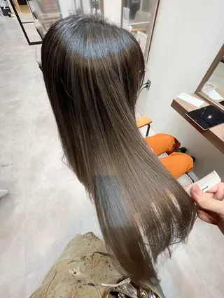ロング カラー 髪質改善/ ブリーチ/中尾のヘアスタイル