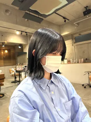 ミディアム 韓国レイヤー・ボブ/ 暖色⭐️優香⭐️のヘアスタイル