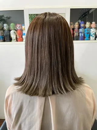 ミディアム カラー SHINYA シンヤヘアーズのヘアスタイル