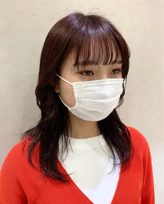 ミディアム カラー ヘアアレンジ ayumi🌈 インナーカラー🌈のヘアスタイル