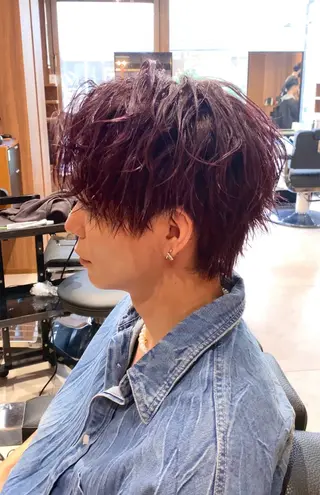 ショート カラー メンズ Osmann Men's Hair Salon御茶ノ水神保町店【オスマン　メンズ　ヘア　サロン】所属・【メンズカラー】 富塚　瑠士のヘアスタイル