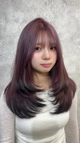 ミディアム 💗ツヤ髪ハイトーン 💗RIKOのヘアスタイル