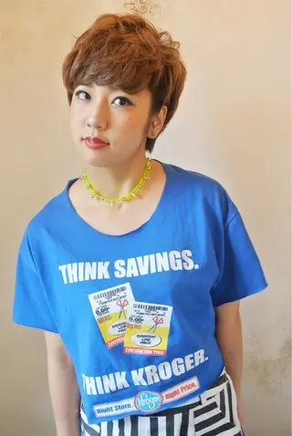 ショート カラー パーマ marie-anne 浜松元目店のヘアスタイル