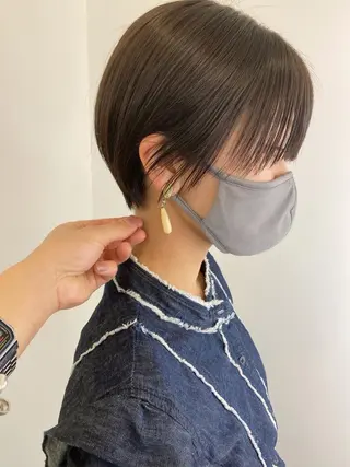 ショート カラー パーマ ヘアアレンジ メンズ キッズ ネイル マツエク・マツパ ショート/ボブ/ パーマ/柏原良亮のヘアスタイル