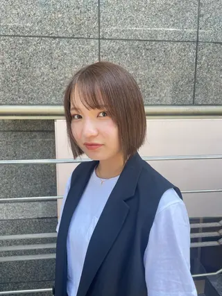 ショート 🫧オリーブカラー/ 酸性縮毛矯正銀座🫧のヘアスタイル